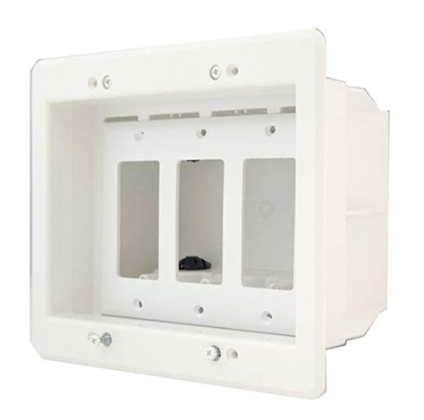 recessed electrical boxes|deep recessed outlet box.